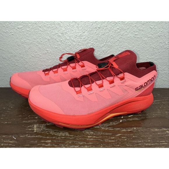 Salomon Pink and Red Athletic Shoes - Picture 1 of 11